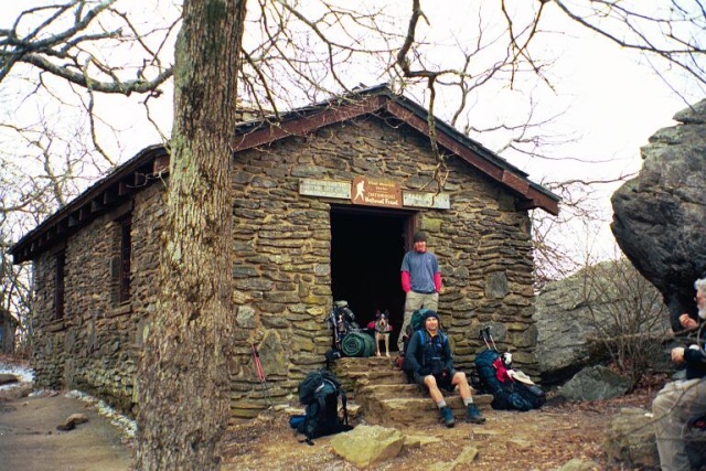 Blood Mountain Shelter was once called the TEA ROOM for Vogel State Park. It was reached by equestrian trails from the park.  Courtesy elversonhiker@yahoo.com